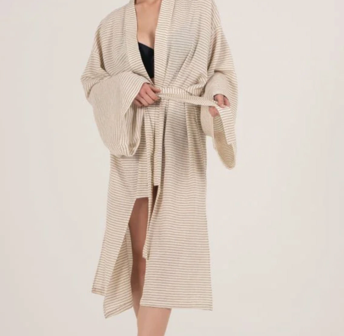 Izzy Robe | Stone Stripe