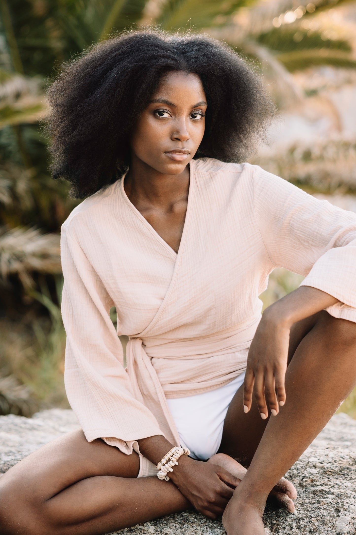 Juno Wrap Top | Salmon