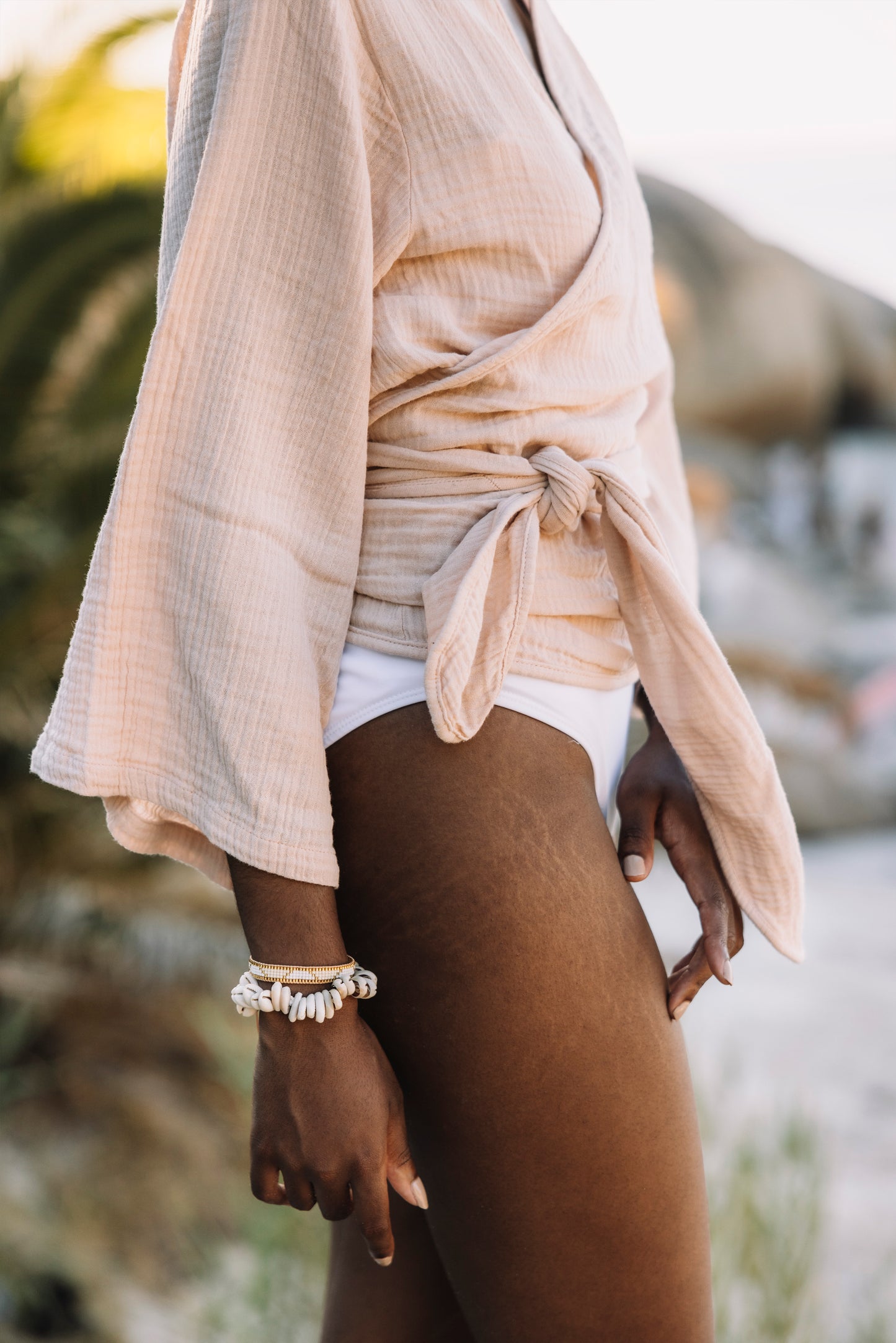 Juno Wrap Top | Salmon