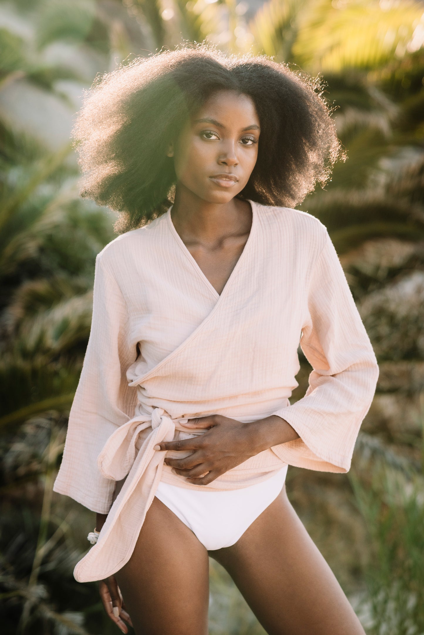 Juno Wrap Top | Salmon