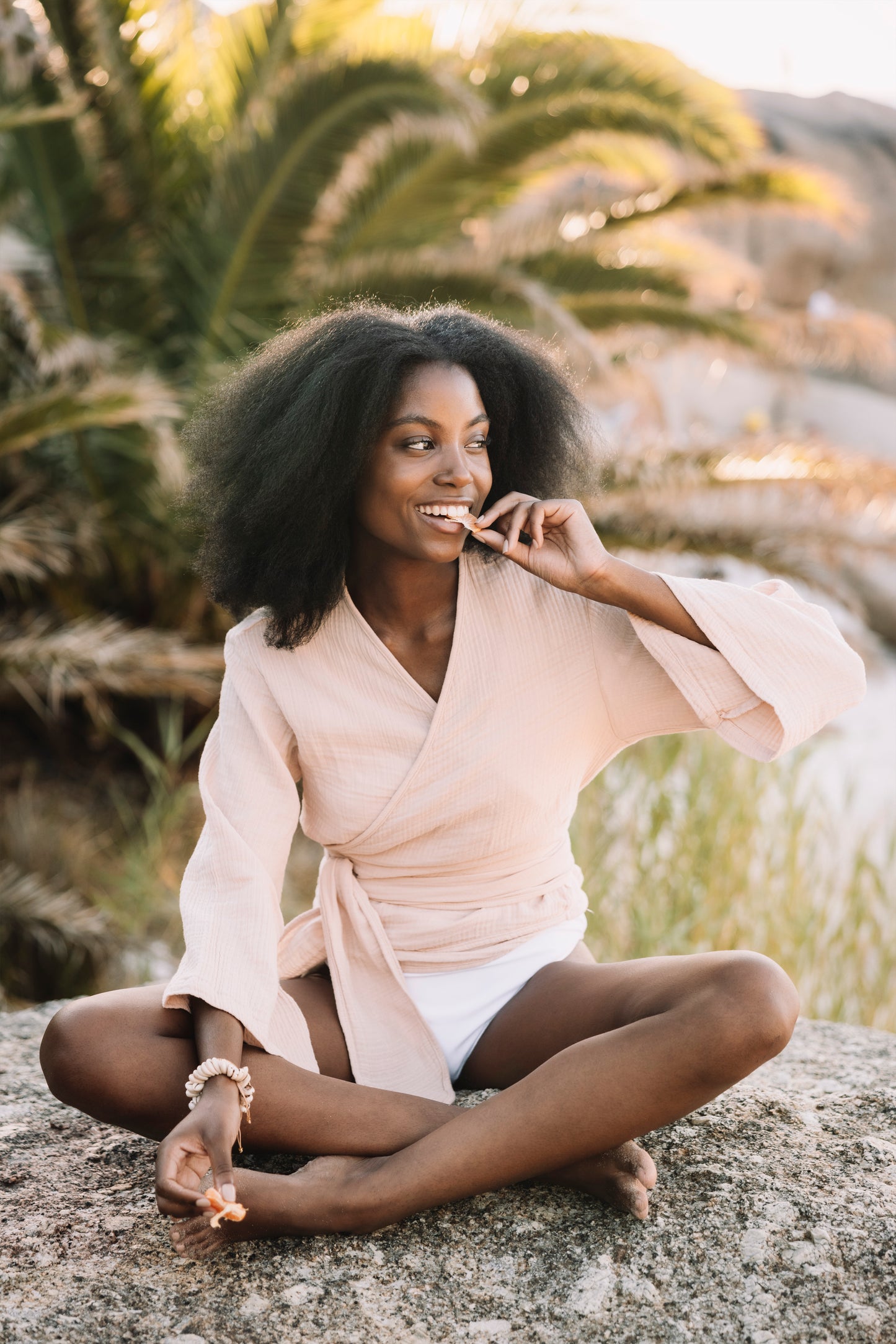 Juno Wrap Top | Salmon