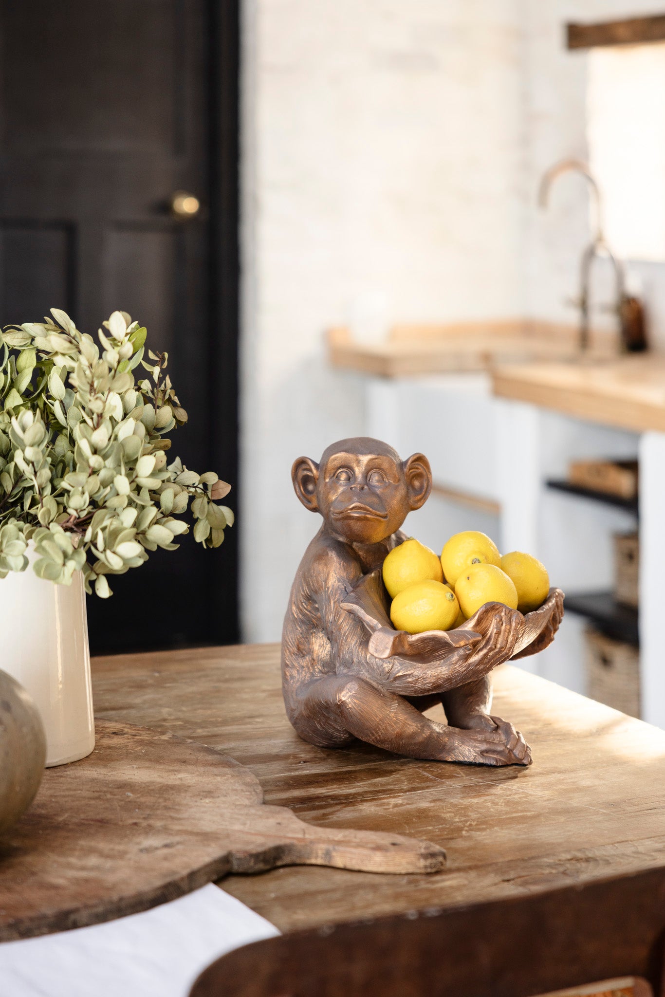 Copper Resin Monkey Bowl