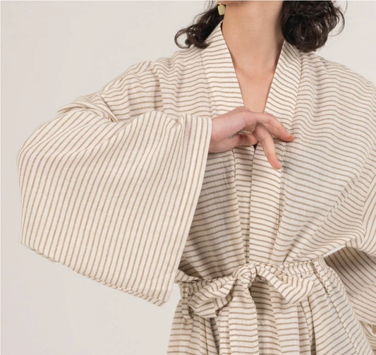 Izzy Robe | Stone Stripe