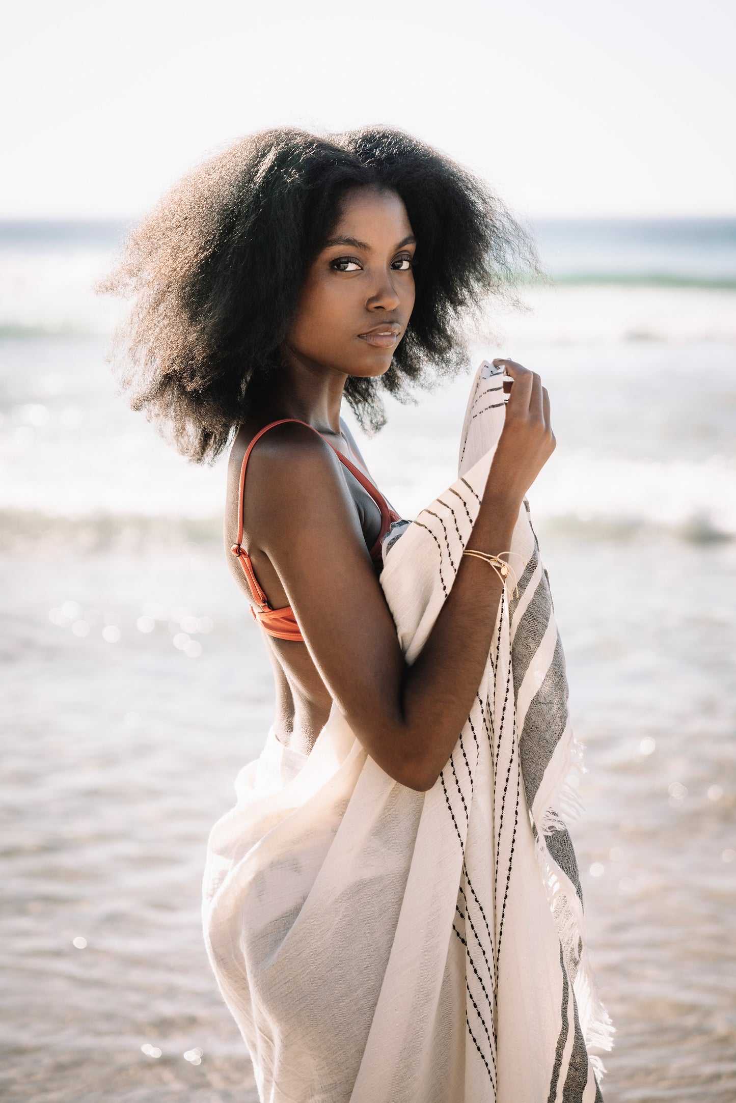 Sophia Beach Sarong | Charcoal