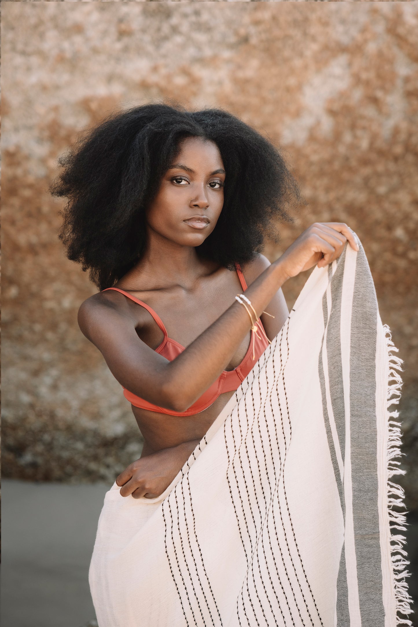 Sophia Beach Sarong | Charcoal