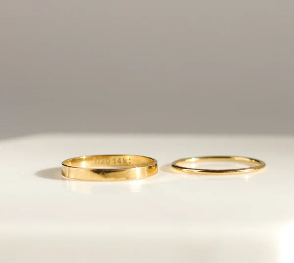SEE WHY | Flat Stackable Gold Rings