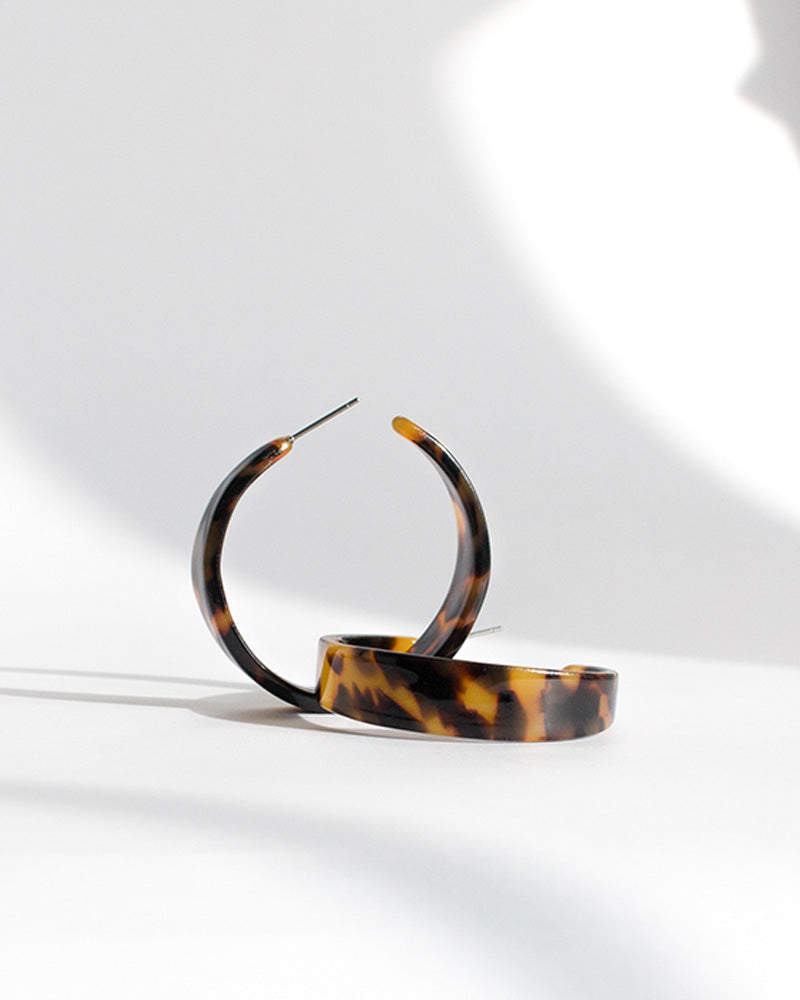 See Why Maya Hoops | Brown Tortoise Shell