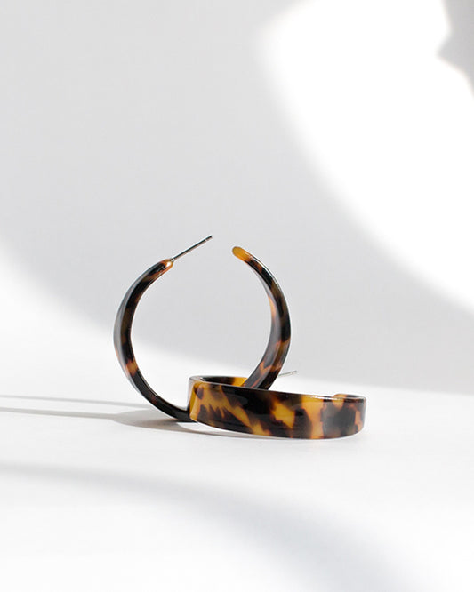 See Why Maya Hoops | Brown Tortoise Shell