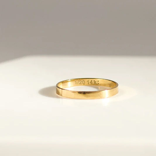 SEE WHY | Flat Stackable Gold Rings