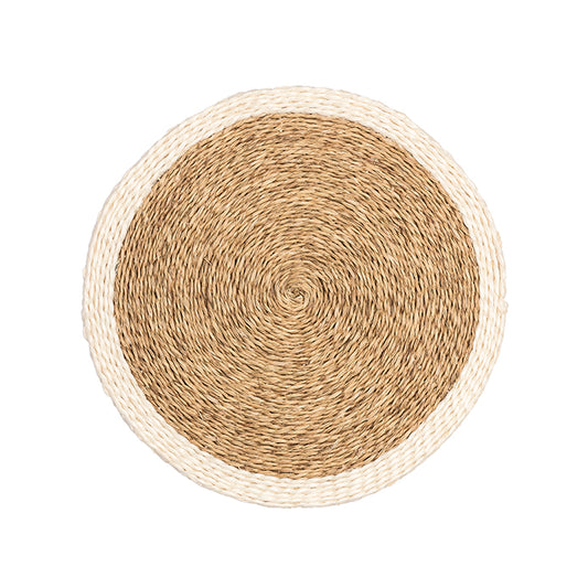 Woven Grass Placemats | White Trim