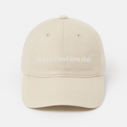 Peace and Love Club Cap | Stone