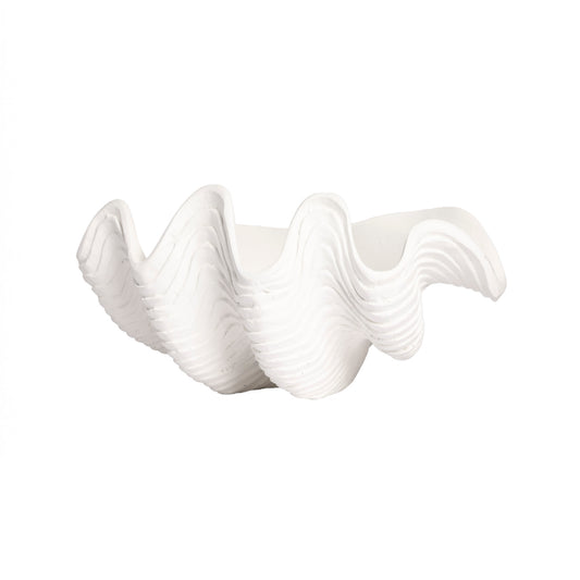 White Resin Clam Shell