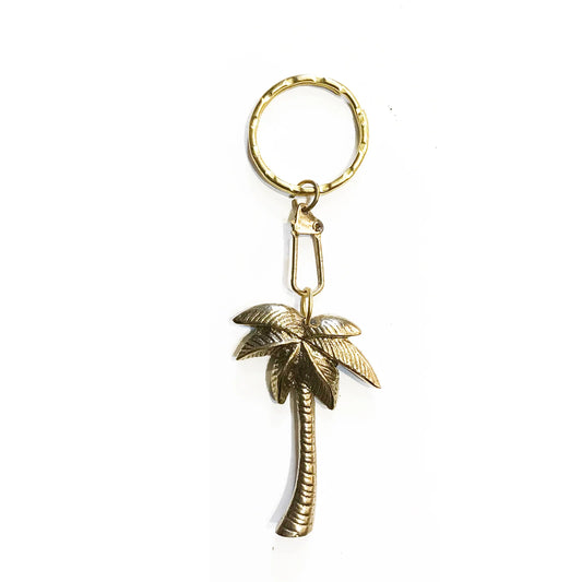 Palm Tree Keyring | Brass